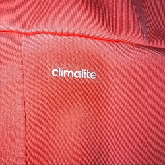 Adidas Leggings Size Medium Orange Coral Graphic Climalite Sporty Spice Active - Picture 4 of 8